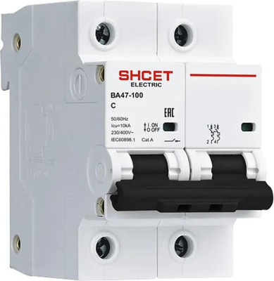Выключатель автоматический SHCET 47-100 2Р 63А (10kA) хар.С / S0000252