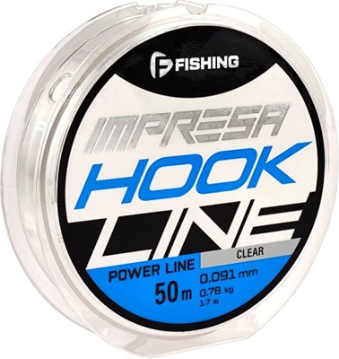 Леска монофильная F-Fishing Impresa Hook Line Clear 50м 0.091мм 0.78кг 1.7lb / FIMC5-0091
