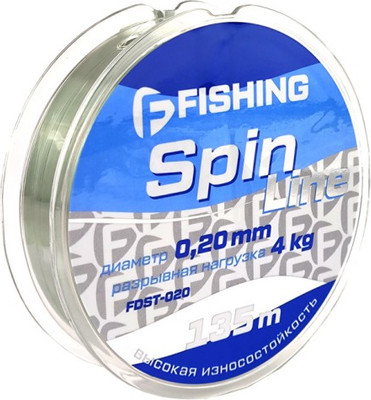 Леска монофильная F-Fishing Spin Line 135м 0.20мм / FDST-020 