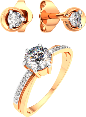 Комплект ювелирных украшений из розового золота ZORKA 210515-9K, 310965.9K.R.ZZ