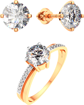 Комплект ювелирных украшений из розового золота ZORKA 210515-9K, 310436-9K