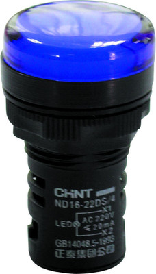Лампа сигнальная Chint ND16-22DS/4C / 828164 (синий)