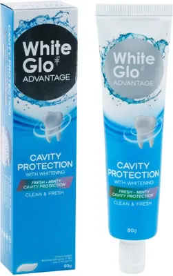Зубная паста White Glo Отбеливающая Защита от кариеса (80г)