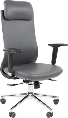 Кресло офисное Chairman 500LUX (экокожа cерый)