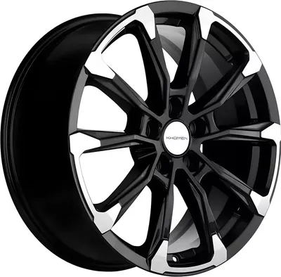 Литой диск Khomen KHW1808 K5/Santa Fe 18x7.5" 5x114.3мм DIA 67.1мм ET 50мм (Black FP)