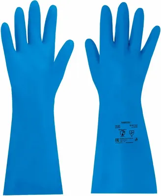 Перчатки защитные Rabbitex КЩС Strong / 700908 (L, синий)
