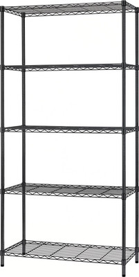 Стеллаж металлический Стелла-техник СРС9035180П5В (черный)