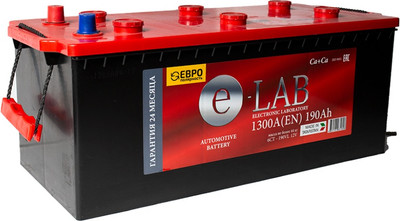 Автомобильный аккумулятор E-Lab 190 Ah (3) 1 300A D5 6CT-190 / 190 111 K11 E (190А/ч)