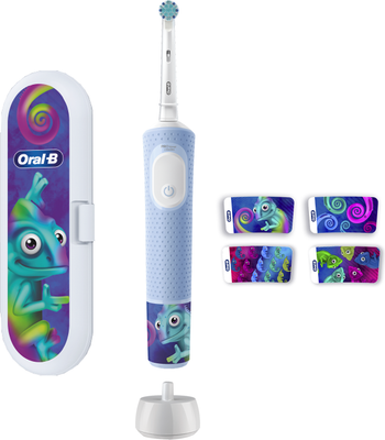 Детская электрическая зубная щетка Oral-B 3+ D103.413.2K Chameleon с чехлом