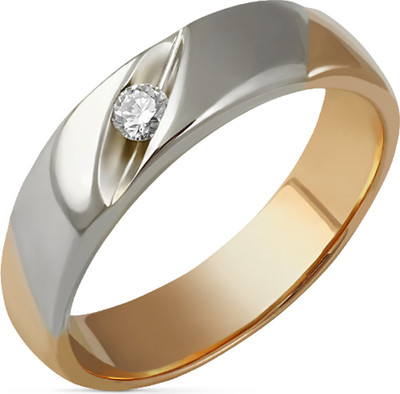 Кольцо из комбинированного золота Кристалл C492300226773 (р.18.5, с бриллиантом)