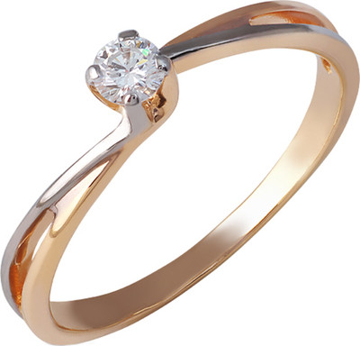 Кольцо из красного золота Кристалл CC45700226773 (р.15, с бриллиантом)