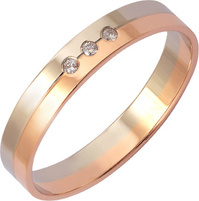 Кольцо из комбинированного золота Кристалл CC49700226773 (р.16.5, с бриллиантами)