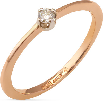 Кольцо из комбинированного золота Кристалл CC62600226773 (р.17, с бриллиантом)