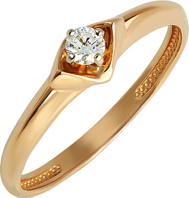 Кольцо из комбинированного золота Кристалл CJ17700226773 (р.18, с бриллиантом)
