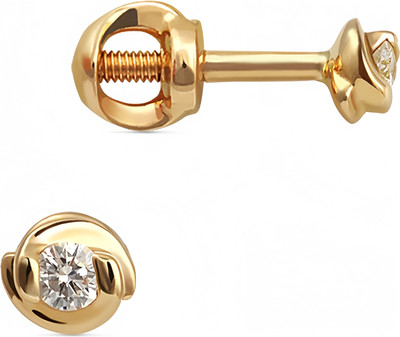 Серьги из красного золота Кристалл CJ98900226773 (с бриллиантами)