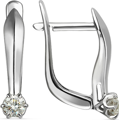 Серьги из белого золота Кристалл CL60700226773 (с бриллиантами)