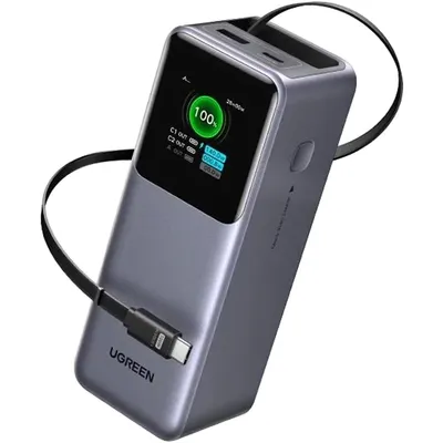 Портативное зарядное устройство Ugreen PB726 / 55987B (серый космос)