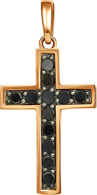 Крестик из красного золота Кристалл CP74100226773 (с бриллиантами)