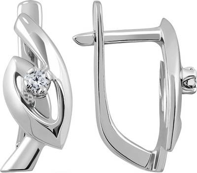 Серьги из белого золота Кристалл C108700226773 (с бриллиантами)