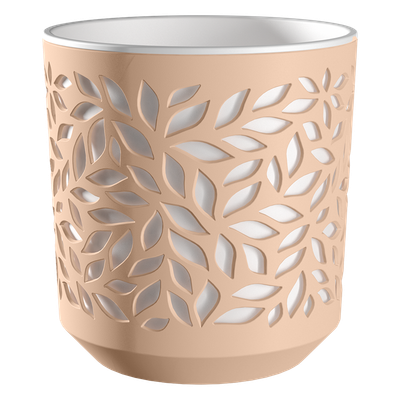 Кашпо La Decoro Leaves (2.5л, пудра/белый)