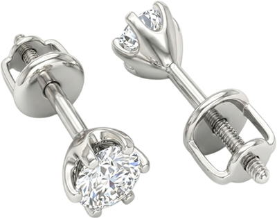 Серьги из белого золота Кристалл CA31700226773 (с бриллиантами)