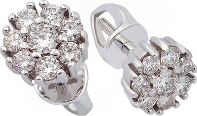 Серьги из белого золота Кристалл CB79200226773 (с бриллиантами)