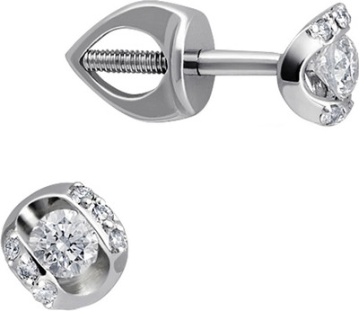 Серьги из белого золота Кристалл CC33400226773 (с бриллиантами)