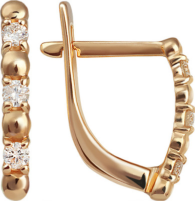 Серьги из красного золота Кристалл CJ15200226773 (с бриллиантами)