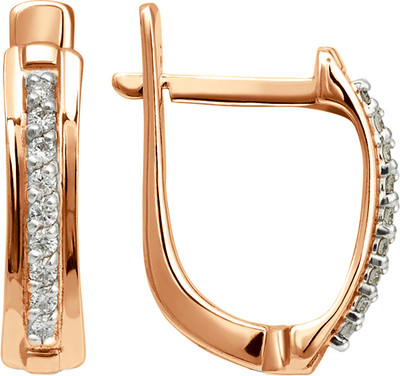 Серьги из красного золота Кристалл CJ44300226773 (с бриллиантами)