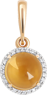 Подвеска из красного золота Кристалл CI94600226773 (с цитрином и фианитами)
