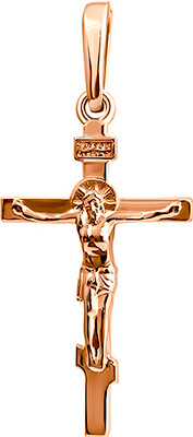 Крестик из красного золота Кристалл CK76500226773