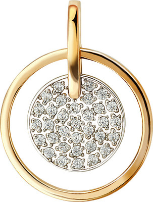 Подвеска из комбинированного золота Кристалл CL40100226773 (с фианитами)