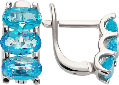 Серьги из белого золота Кристалл CI07500226773 (с топазами)