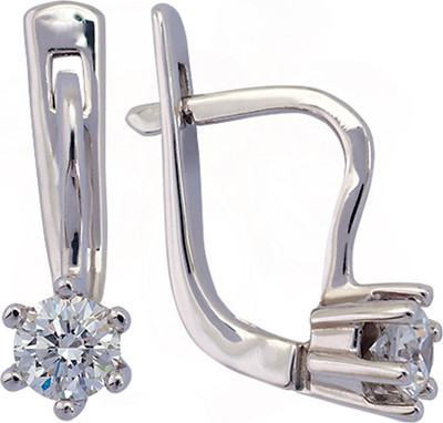 Серьги из белого золота Кристалл CI85400226773 (с фианитами)