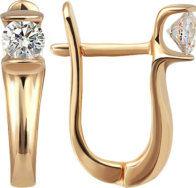 Серьги из красного золота Кристалл CJ86900226773 (с фианитами)