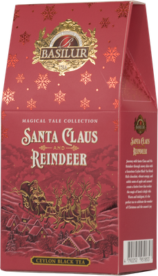 Чай листовой Basilur Волшебная сказка Санта Клаус и северный олень (75г)