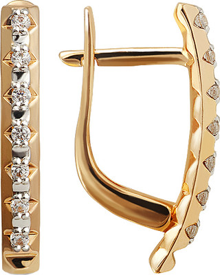 Серьги из красного золота Кристалл CK05100226773 (с фианитами)