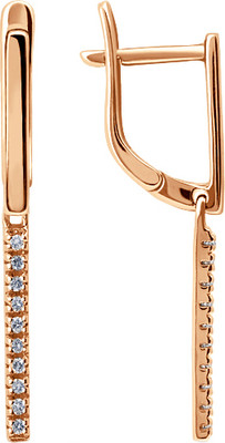 Серьги из красного золота Кристалл CK19000226773 (с фианитами)