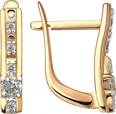 Серьги из красного золота Кристалл CL64900226773 (с фианитами)