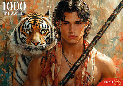 Пазл РЫЖИЙ КОТ Юноша и тигр / П1000-1967