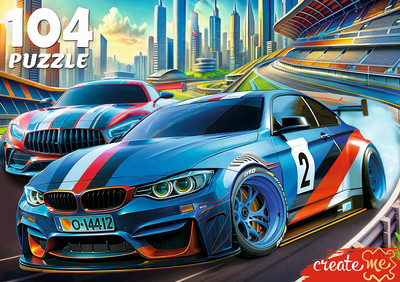 Пазл РЫЖИЙ КОТ Крутые гонки / Ф104-2393