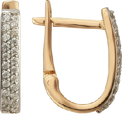 Серьги из красного золота Кристалл CL73300226773 (с фианитами)