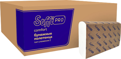 Бумажные полотенца SoffiPRO Premium Z-сложения 2 слоя 21x22 / 10901358 (20x200шт)