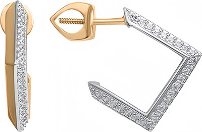 Серьги из красного золота Кристалл CP11800226773 (с фианитами)