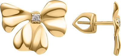 Серьги из желтого золота Кристалл CP17600226773 (с фианитами)