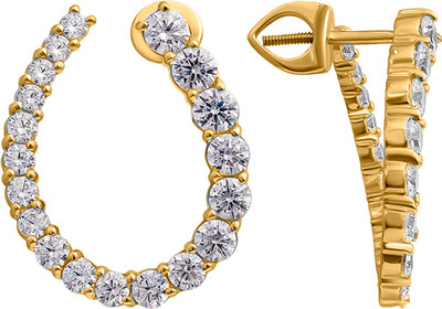 Серьги из желтого золота Кристалл CQ22900226773 (с фианитами)