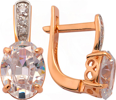 Серьги из красного золота Кристалл CC82200226773 (с фианитами)