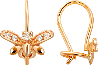 Серьги из красного золота Кристалл CG02800226773 (с фианитами)