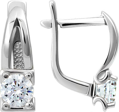 Серьги из белого золота Кристалл CG40800226773 (с фианитами)
