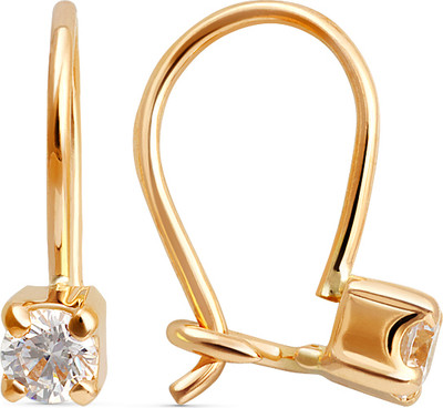 Серьги из красного золота Кристалл C832600226773 (с фианитами)